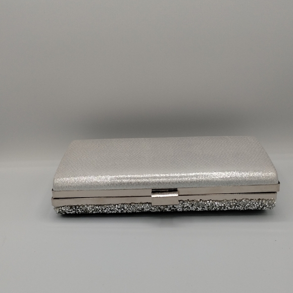 Women's gray glitter clutch bags - Picture 3 of 12